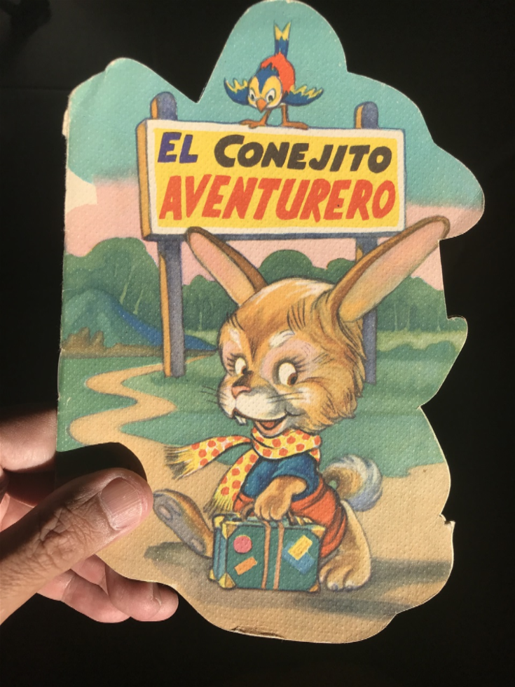 Mi primera lectura. En realidad no sabía aún leer, de tanto contármelo, me lo aprendí de memoria, incluso cuando debía pasar de hoja según avanzaba el texto;según cuentan las crónicas.
