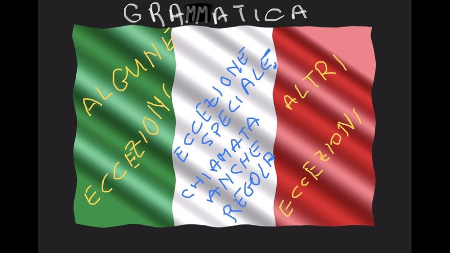 Nella grammatica italiana la regola è l'eccezione delle eccezioni!